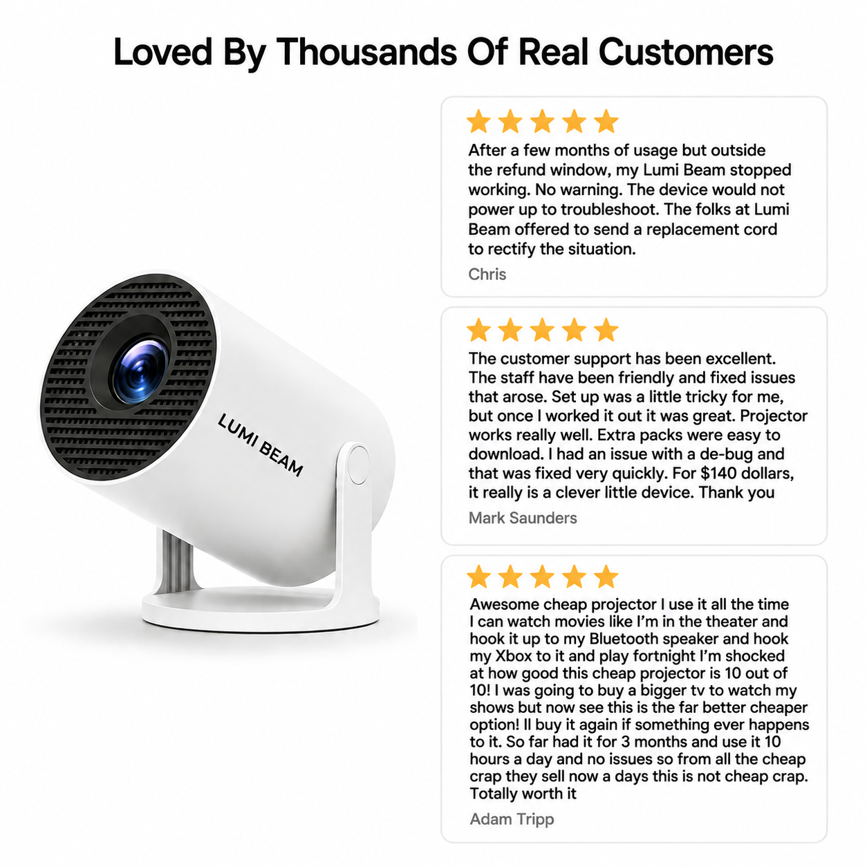 Lumi Beam Portable Projector