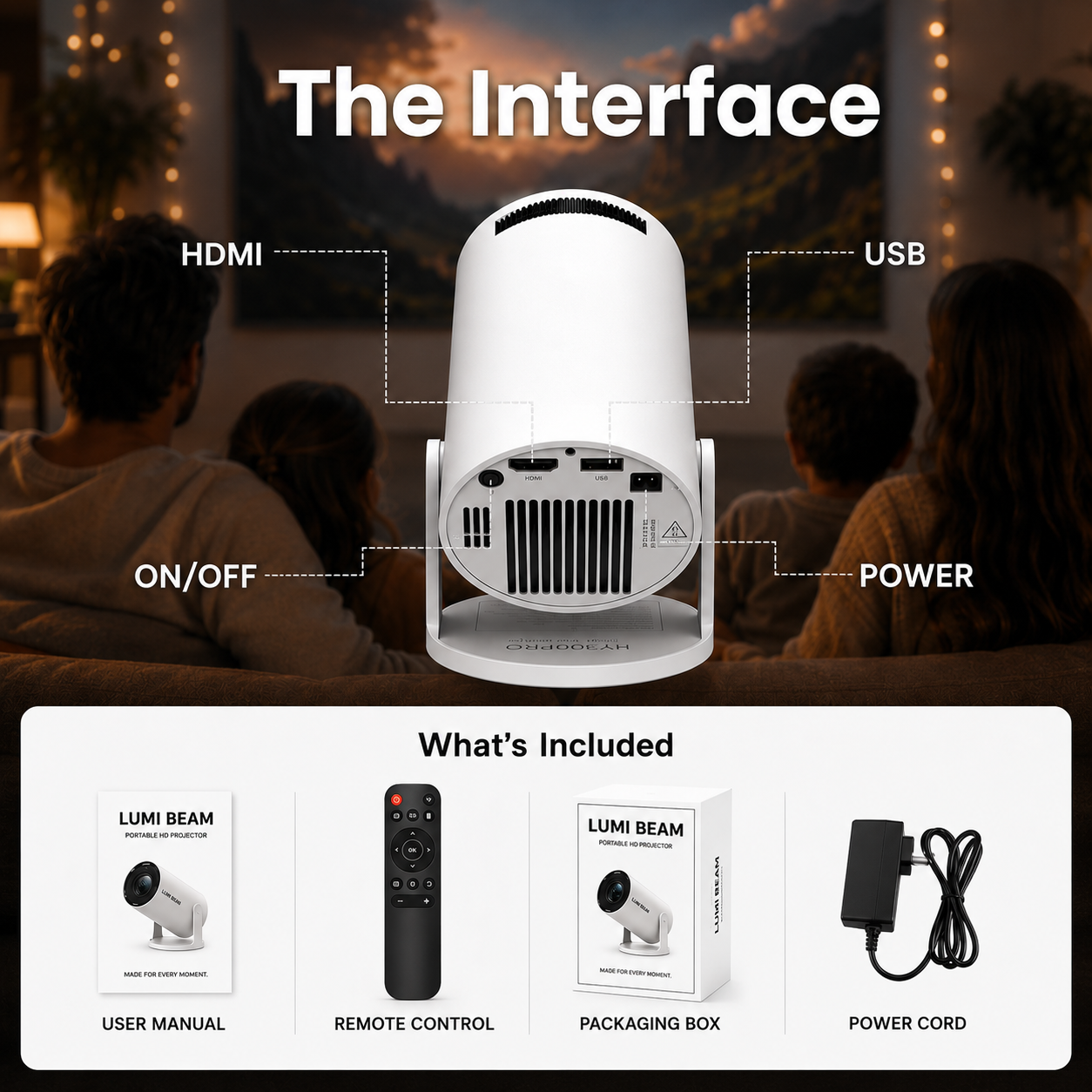 Lumi Beam Portable Projector